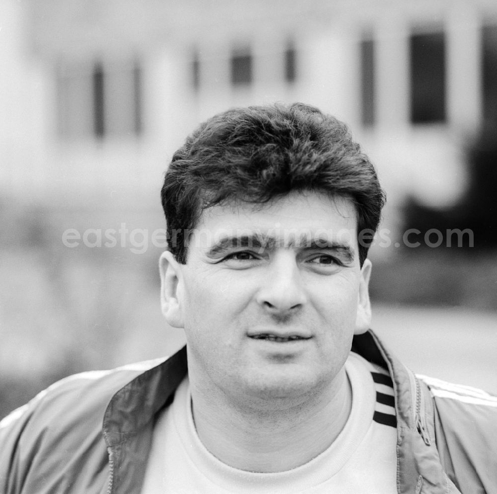 GDR image archive: Potsdam - Udo Beyer - DDR Olympic champion in the shot put in Potsdam in Brandenburg on the territory of the former GDR, German Democratic Republic