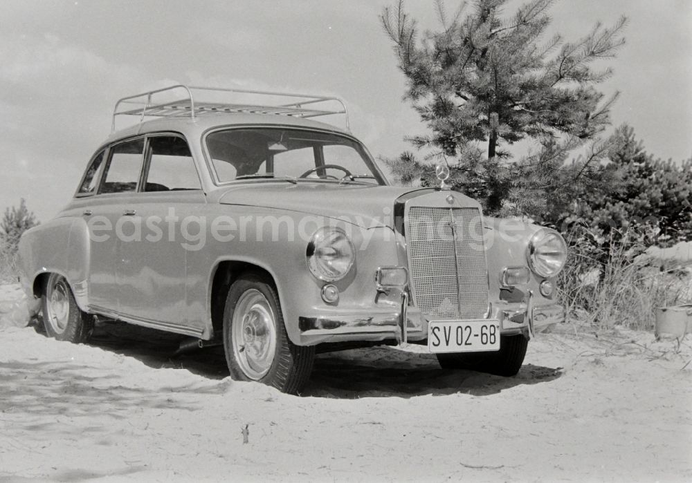 GDR image archive: Prerow - Car - Motor vehicle Wartburg 311 with Mercedes grille on the campground in Prerow in the state of Mecklenburg-Western Pomerania in the territory of the former GDR, German Democratic Republic