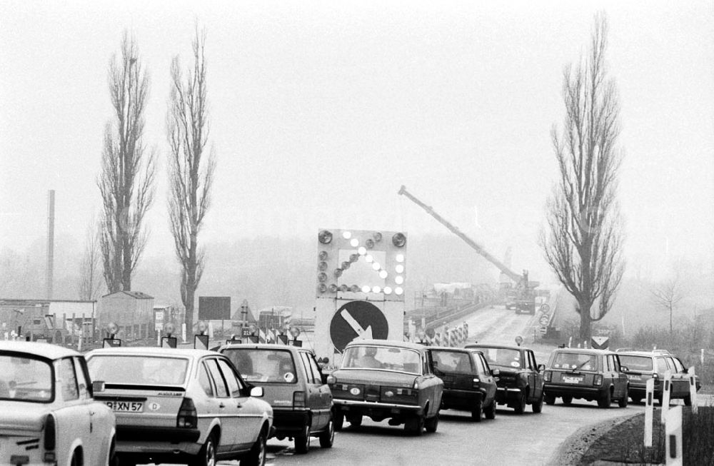 GDR image archive: Berlin - Umleitung Mühlenfließbrücke Rüdersdorf Umschlagnummer: 7212