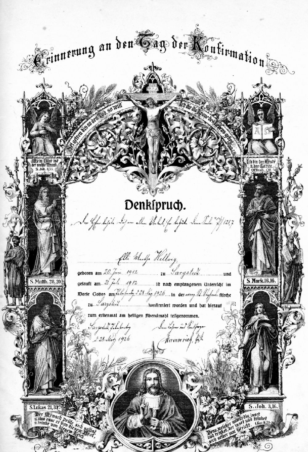 GDR image archive: Sargstedt - Reproduction Certificate of confirmation issued in Sargstedt in the state Saxony-Anhalt