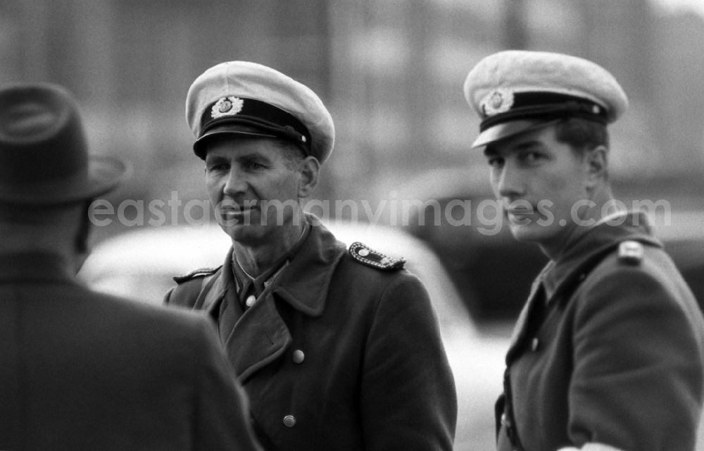 GDR photo archive: Berlin - Traffic police in East Berlin on the territory of the former GDR, German Democratic Republic