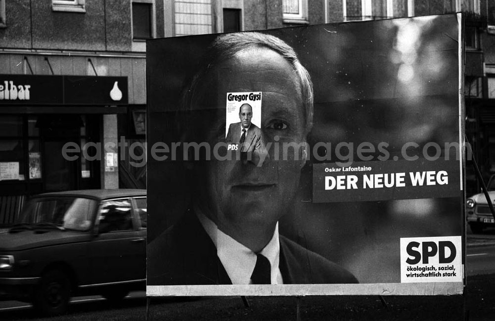 Berlin: Wahlkampf - Plakat 7.11.90 Winkler Umschlag Nr.:141