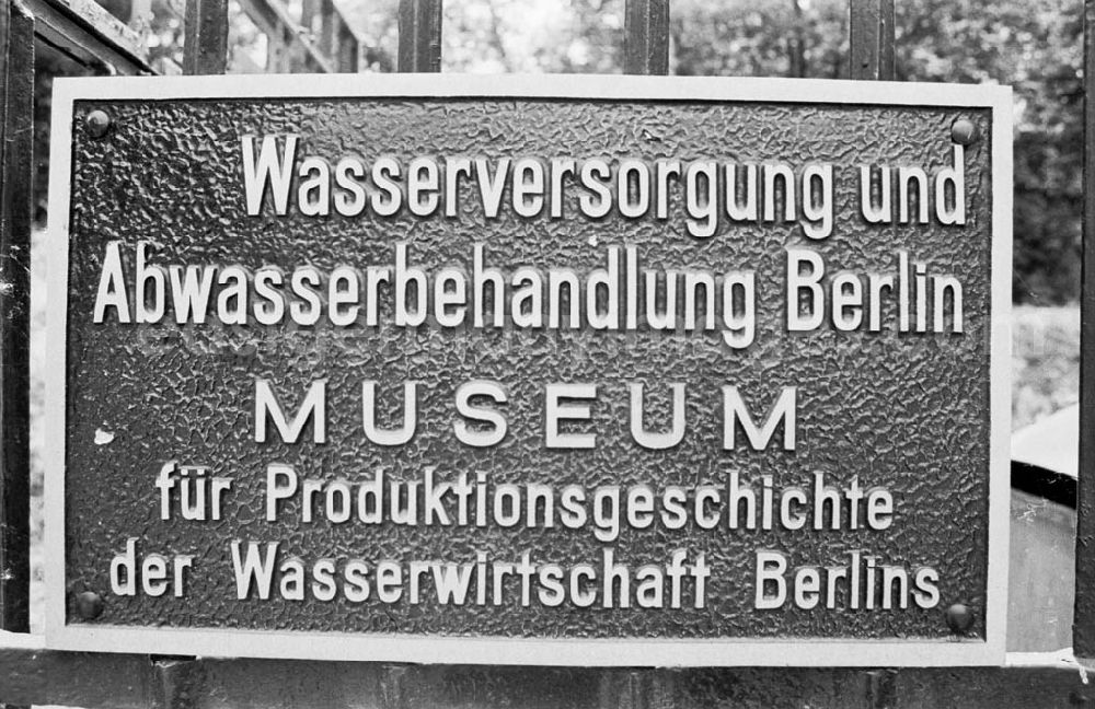 GDR photo archive: - Wasserwerk Friedrichshagen Umschlagnummer: 536