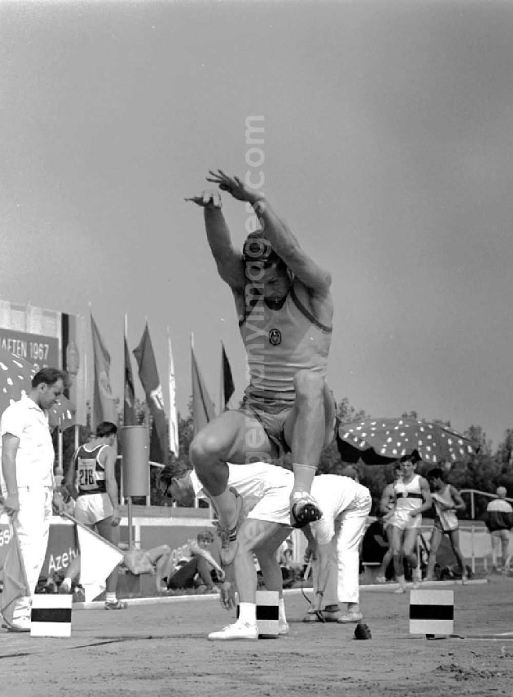 Halle: 27.-30.07.1967 XX. Leichtathletik Meisterschaft Halle Herbert Wessel, Weitsprung (1