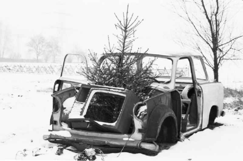 Trabant mit Weihnachtsbaum und Fernsehgehäuse

Umschlagnummer: 7166