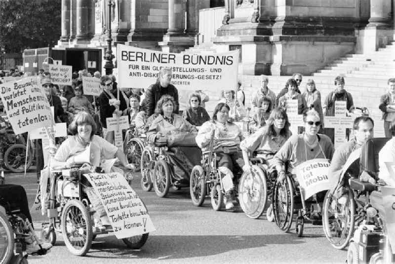 Demonstration for equality of people with disabilities in Berlin-Mitte