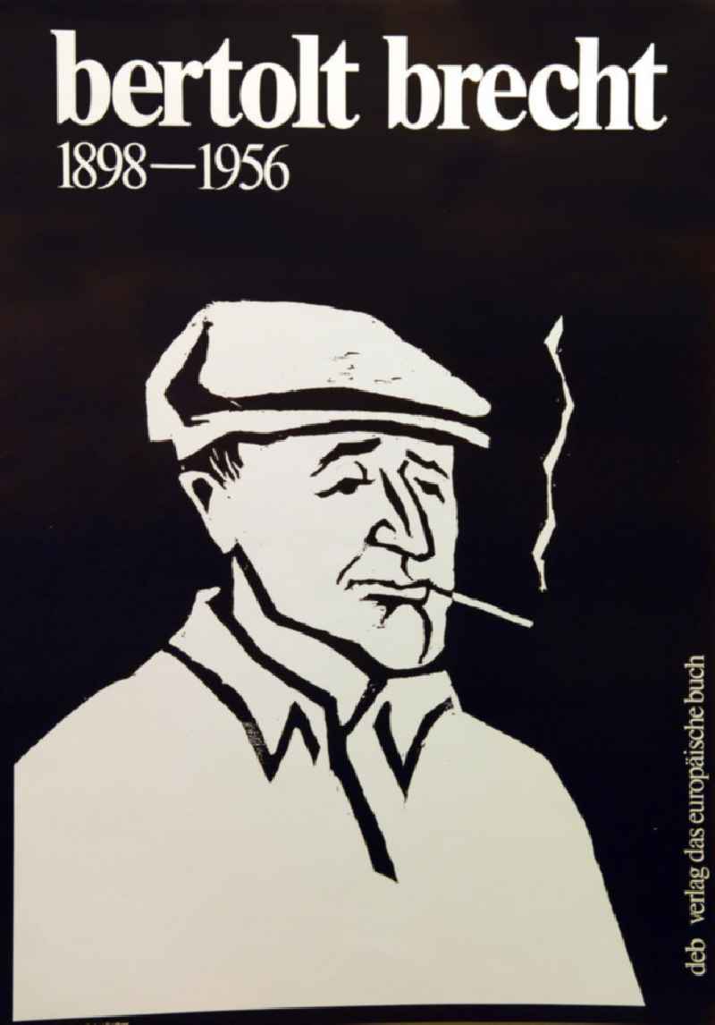 Plakat von Herbert Sandberg 'bertolt brecht 1898-1965' 49,
