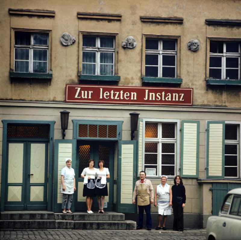 One of the oldest restaurant, 'To the last instance' in the Waisen street in Berlin - Mitte. It was built in the 16th century in a residential building as spirits facility and received several new names. Today's Grade II listed building complex is a reconstruction after destruction of the Second World War
