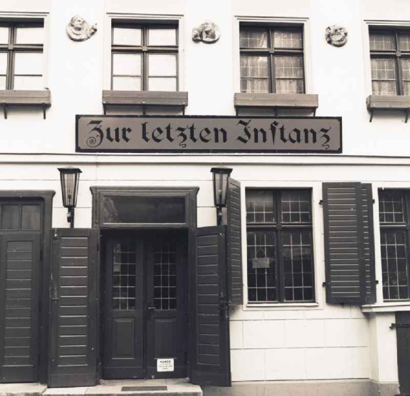 One of the oldest restaurant, 'To the last instance' in the Waisen street in Berlin - Mitte. It was built in the 16th century in a residential building as spirits facility and received several new names. Today's Grade II listed building complex is a reconstruction after destruction of the Second World War