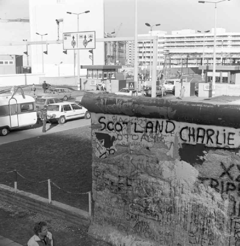 The Checkpoint Charlie was one of the most famous Berlin border crossings by the Berlin Wall 1961-199