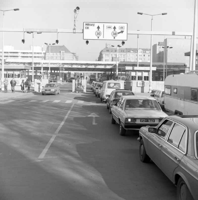 The Checkpoint Charlie was one of the most famous Berlin border crossings by the Berlin Wall 1961-199
