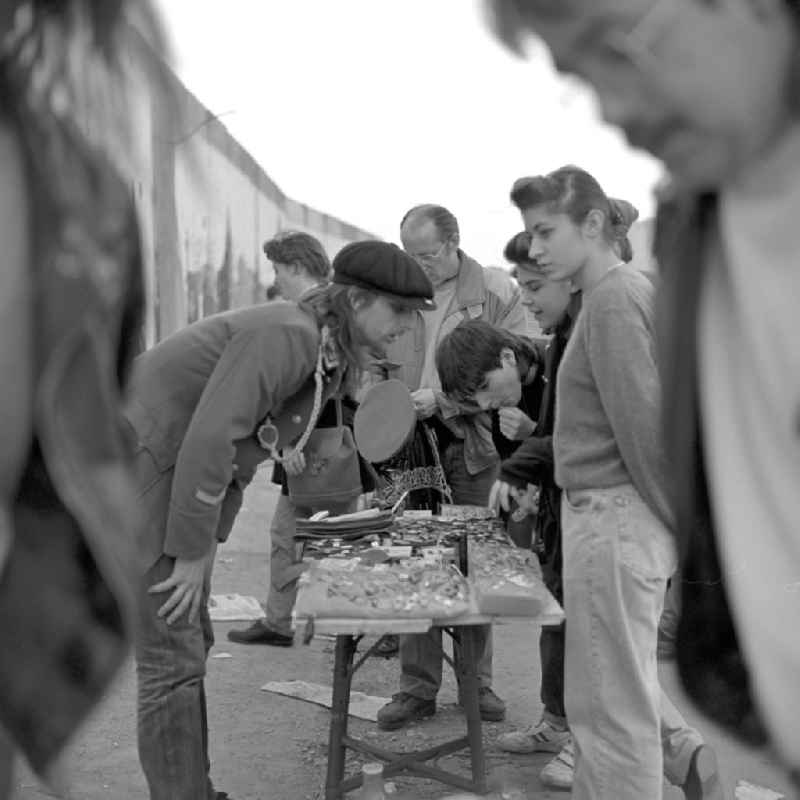 Ostalgie- souvenir sellers at the Berlin Wall in Berlin