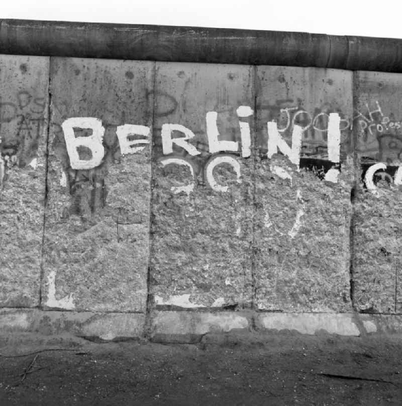 Symbol picture of incipient demolition of the Berlin Wall