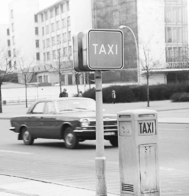 Taxi stand at the Ostbahnhof in Berlin Friedrichshain