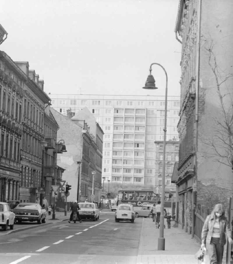 Old buildings in the Robert Uhrig Street in Berlin - Lichtenberg, Berlin's former capital of the GDR, the German Democratic Republic