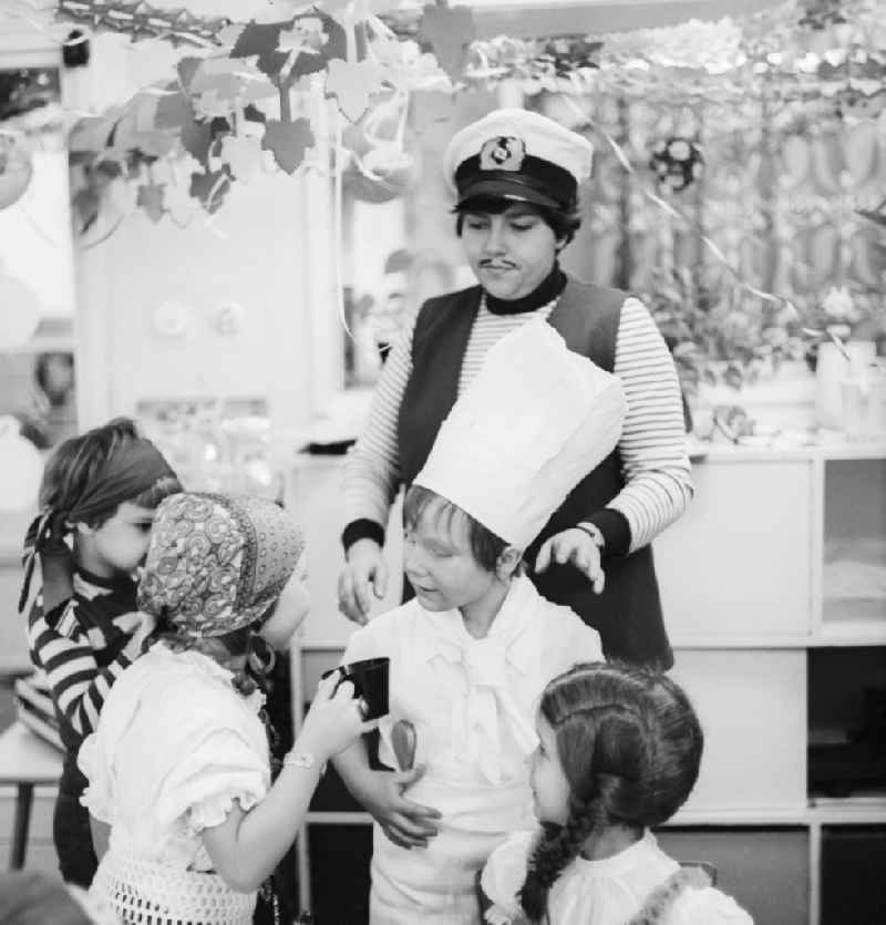 Carnival event in a nursery school in Berlin, the former capital of the GDR, German Democratic Republic