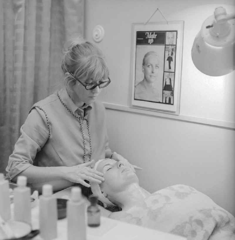 Beautician at work in Berlin, the former capital of the GDR, the German Democratic Republic