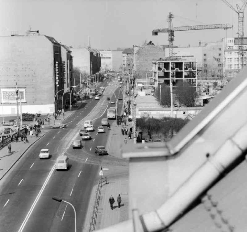 Construction site for the new building of the Friedrichstadt Palast at the Friedrich street in Berlin, the former capital of the GDR, the German Democratic Republic