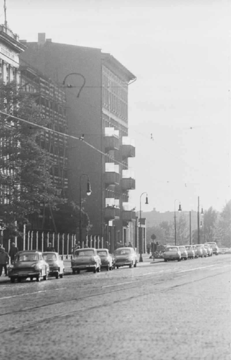 Apartment blocks at the Bornholmer street in Berlin, the former capital of the GDR, German Democratic Republic