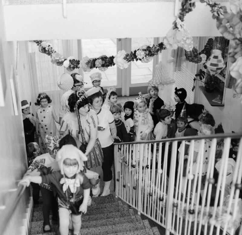 Carnival event in a nursery school in Berlin, the former capital of the GDR, German democratic republic