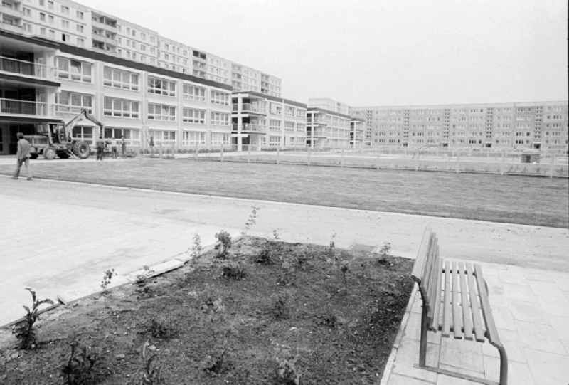 Combined child facilities in the residential area Gensinger street in Berlin, the former capital of the GDR, German democratic republic