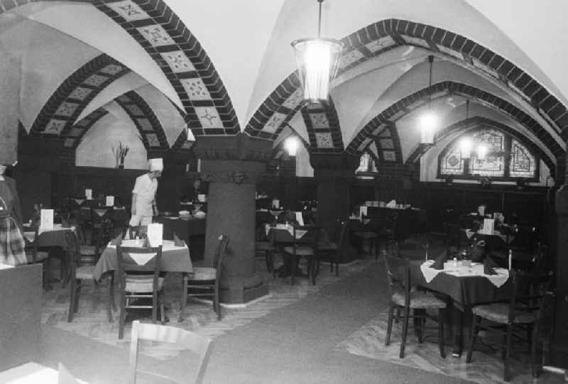 Look in the rathskeller Koepenick - restaurant, jazz cellar, theatre with regional and modern German kitchen in Berlin, the former capital of the GDR, German democratic republic