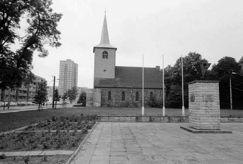 The Protestant parish church in the town district Lichtenberg in Berlin, the former capital of the GDR, German democratic republic
