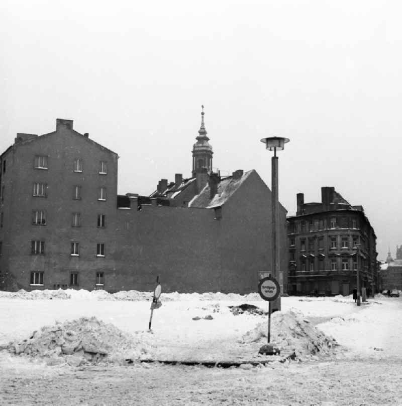 Town views in winter of Berlin, the former capital of the GDR, German democratic republic