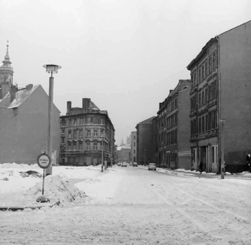 Town views in winter of Berlin, the former capital of the GDR, German democratic republic