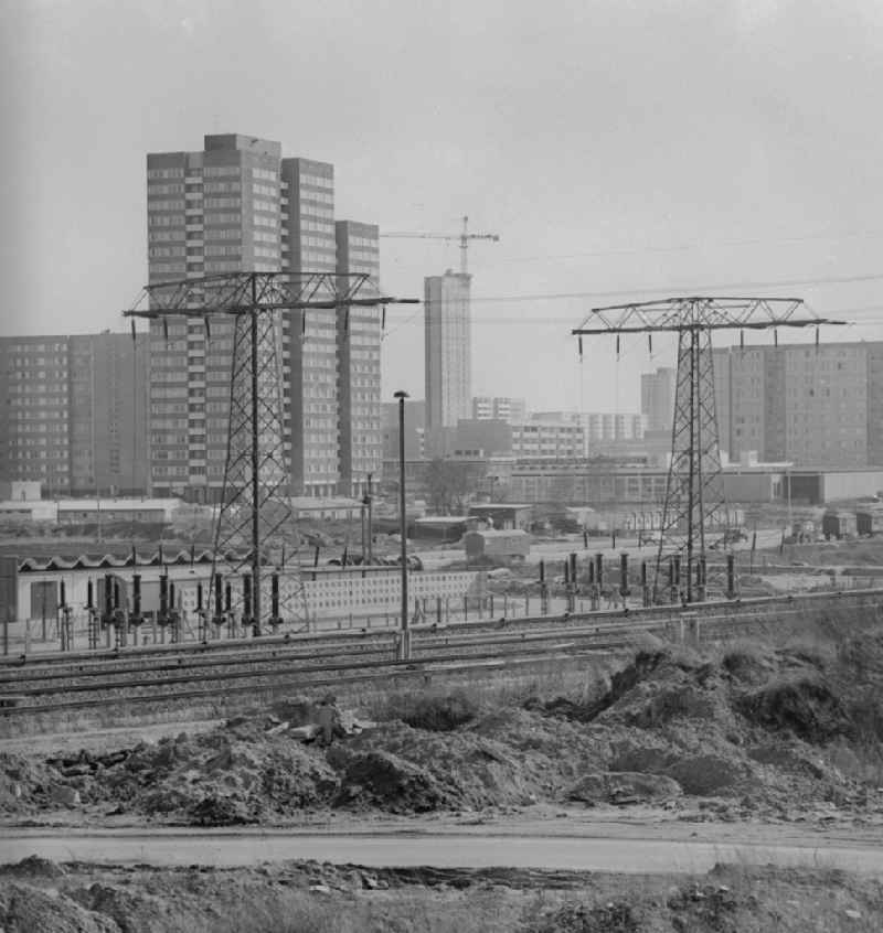 Prefabricated housing estate / new buildings in Berlin-Marzahn in Berlin, the former capital of the GDR, German Democratic Republic