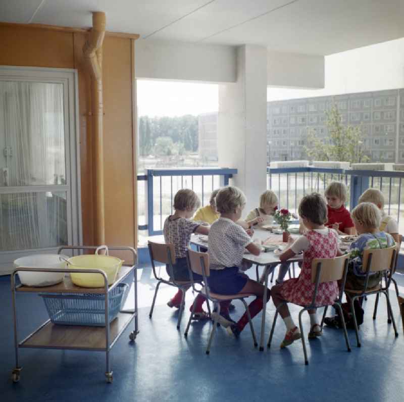 Games and fun with toddlers in kindergarten in the district Pankow in Berlin, the former capital of the GDR, German Democratic Republic