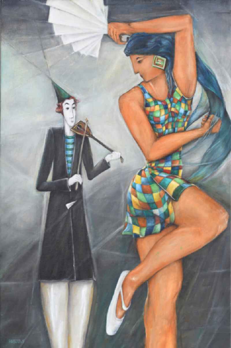 Oil on canvas ' Play me my Song and I dances ' 60x9