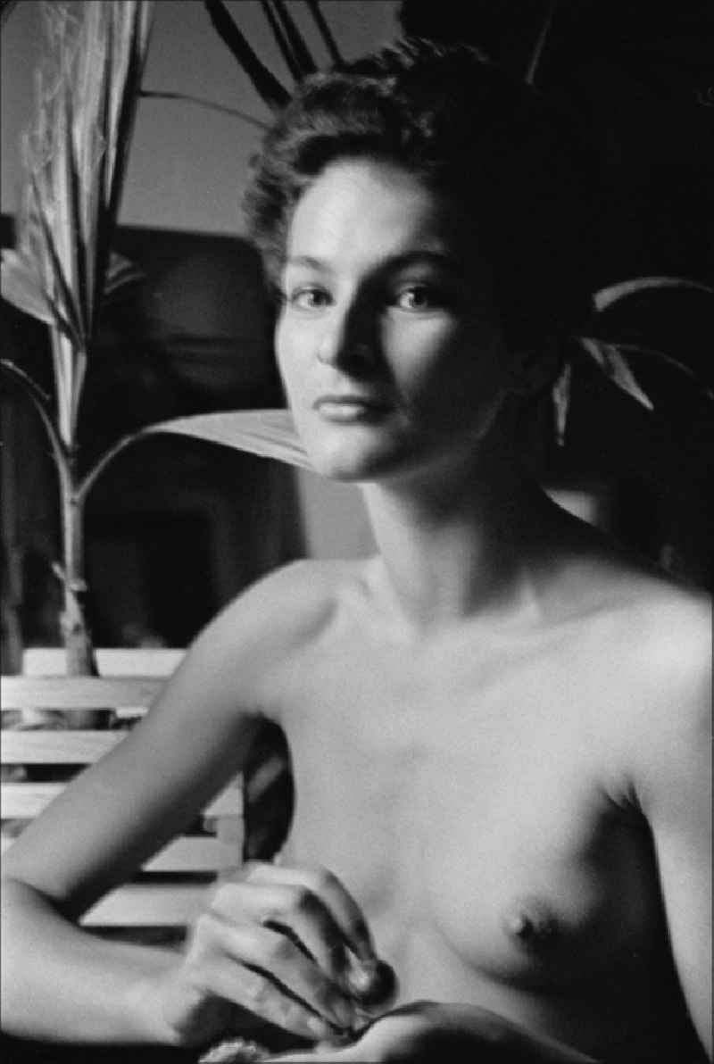 Nude photo of a young grandezza woman in the Mitte district of Berlin East Berlin in the area of the former GDR, German Democratic Republic