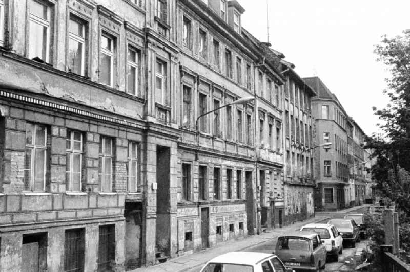 Facades of an old apartment building settlement in the Scheunenviertel on Steinstrasse in the Mitte district of Berlin East Berlin in the area of the former GDR, German Democratic Republic