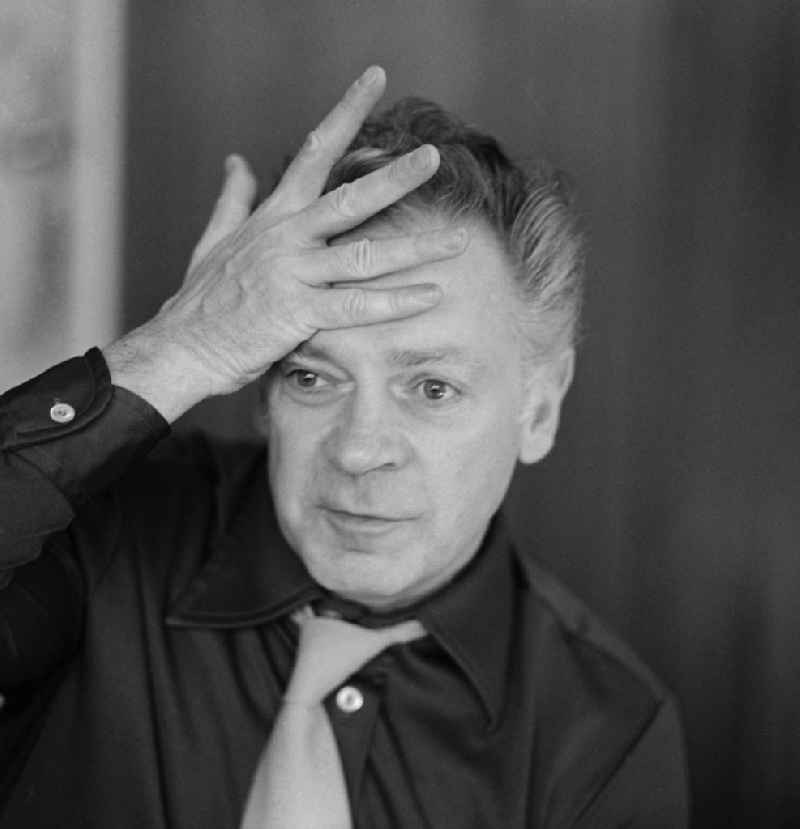 The German actor, comedian; musical and pop singer Rolf Oskar Ewald Günter Herricht (1927 - 1981) in the portrait in Berlin - Mitte