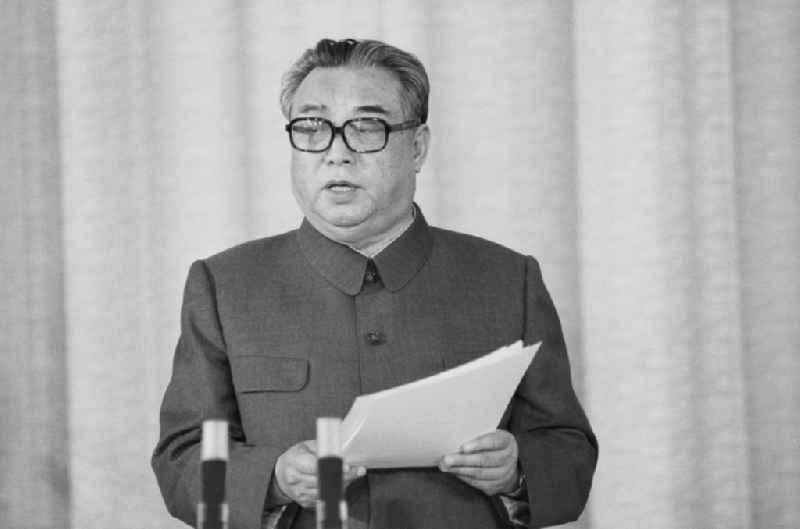 Speech Kim Il- sung - President of the Democratic People's Republic of Korea (North Korea) in the building of the State Council in Berlin - capital of the GDR (German Democratic Republic)