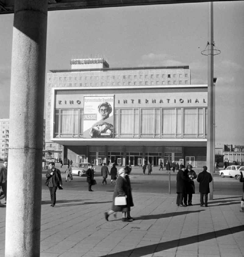 The cinema 'International' at the Karl-Marx-Allee in Berlin Mitte. It was used until 1989 as East German Cinema Premiere. In the background the Hotel Berolina
