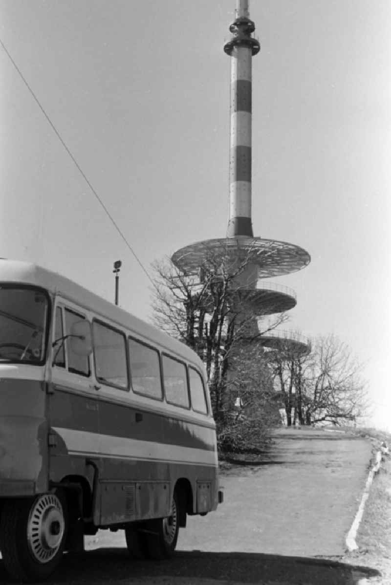 Television Tower ' Grosser Inselsberg ' in Brotterode, Thuringia on the territory of the former GDR, German Democratic Republic