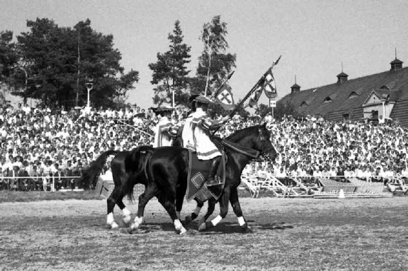 Moritzburg Stallion Parade / VE Stallion Depot Moritzburg in the state Saxony on the territory of the former GDR, German Democratic Republic