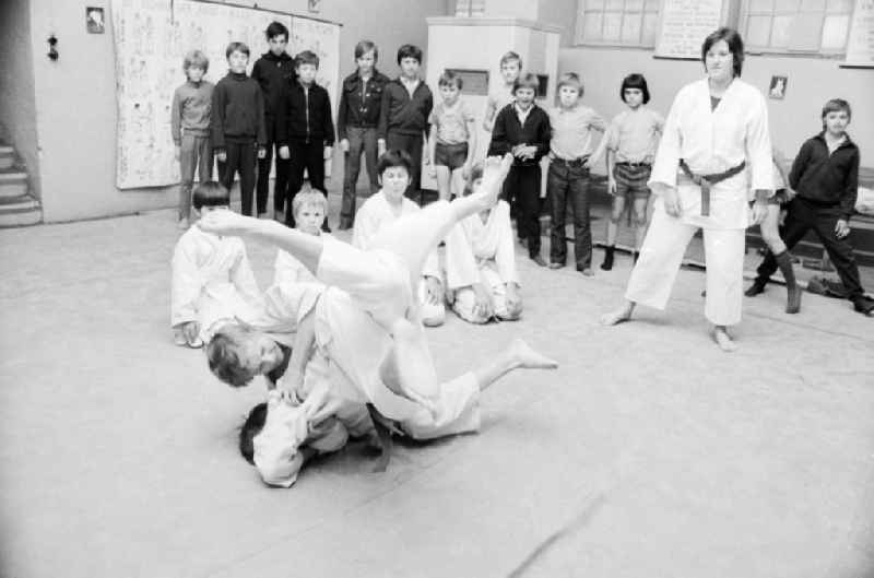 Judo Association of VEB mill Finow Eberswalde in Brandenburg on the territory of the former GDR, German Democratic Republic