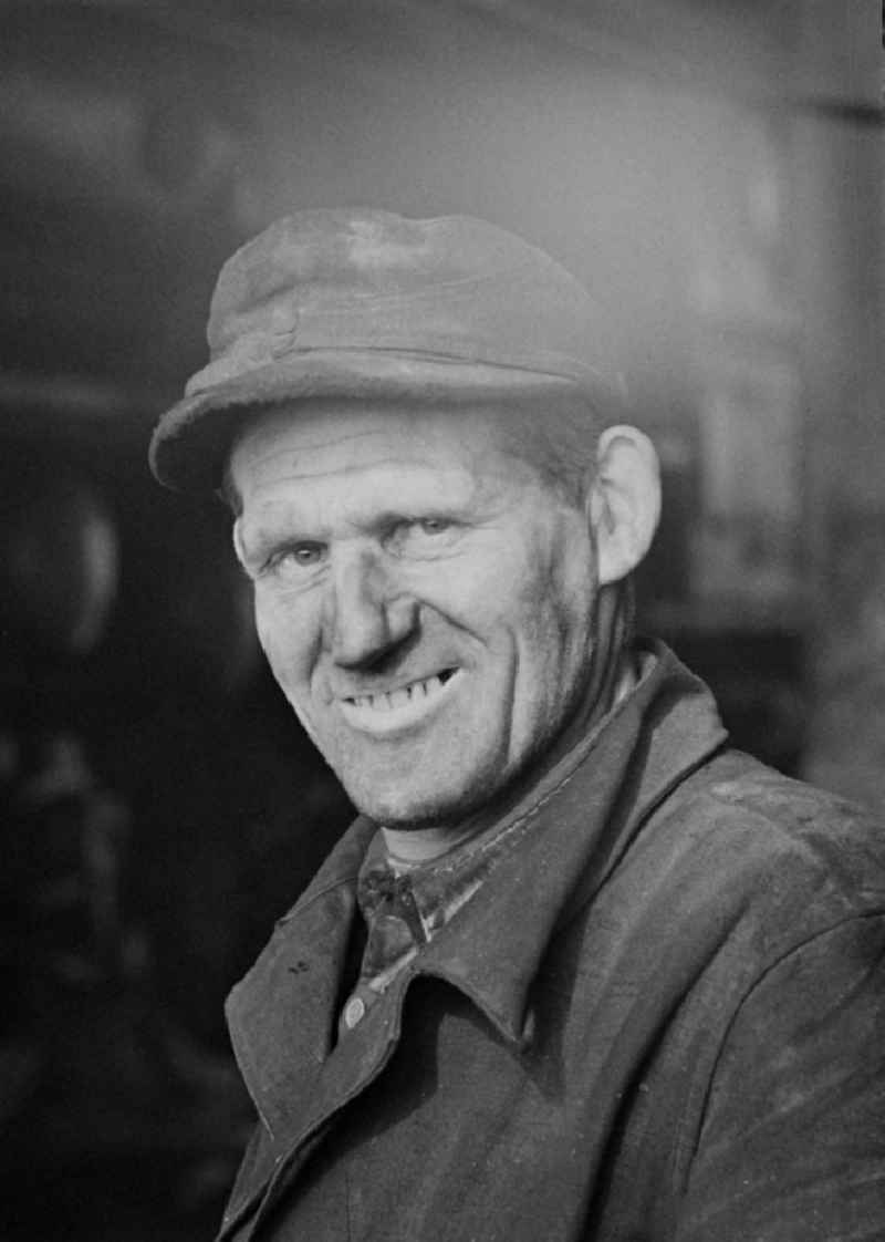 Portrait photographer Shed fire man Ernst Struempel in Halberstadt in the state Saxony-Anhalt on the territory of the former GDR, German Democratic Republic