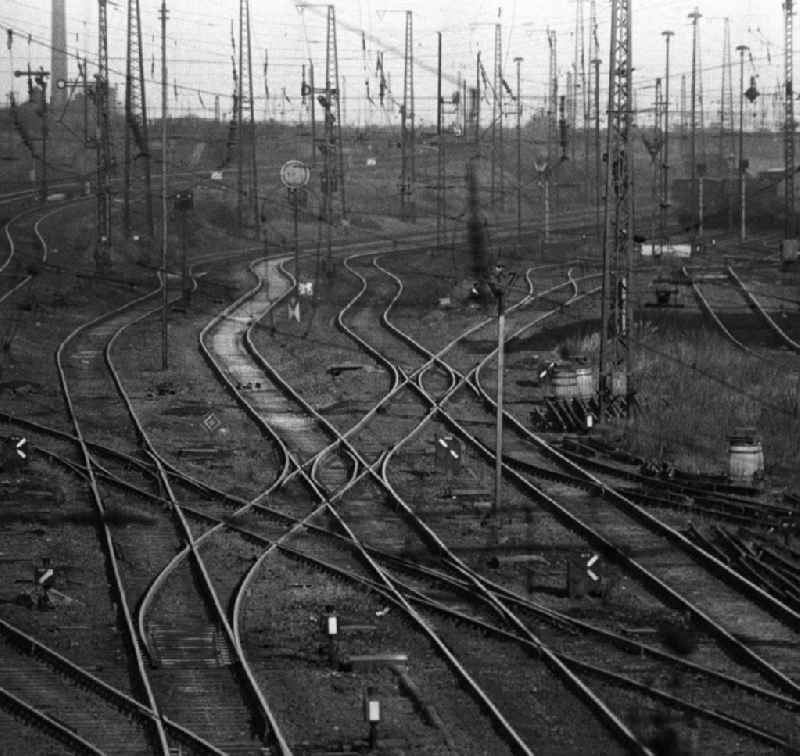Gleisbild vom Bahngelände in Halle.