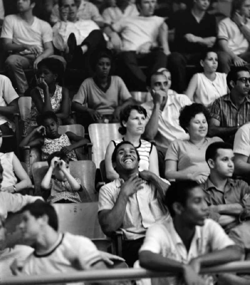 Audience at a sports event in Havanna in Kuba