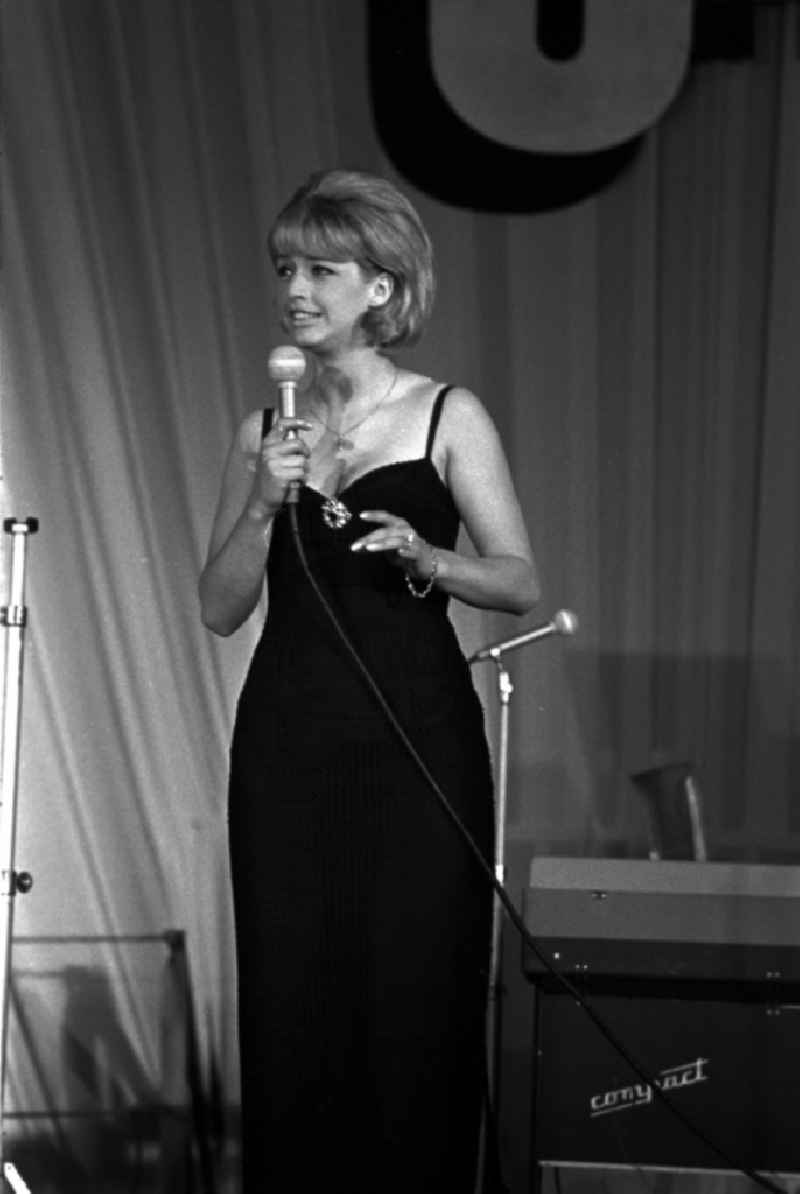 The swedish pop singer Lill-Babs (Barbro Margareta Svensson) at a show in Magdeburg in Saxony - Anhalt