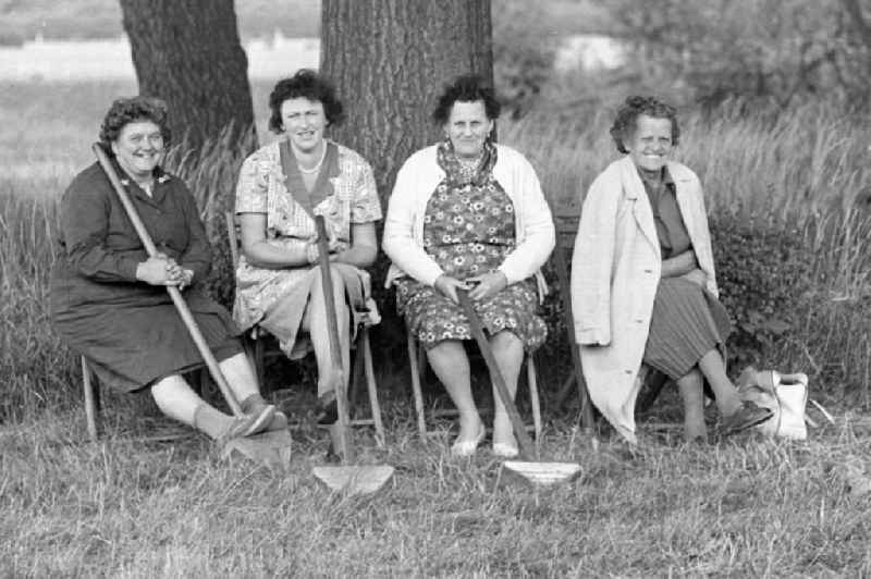 Older women take a break in Magdeburg in the state Saxony-Anhalt on the territory of the former GDR, German Democratic Republic