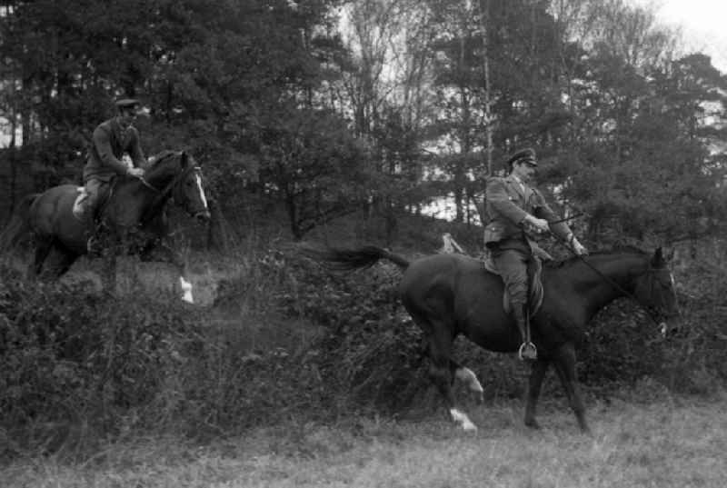 Fox hunting in Moritzburg in the state Saxony on the territory of the former GDR, German Democratic Republic