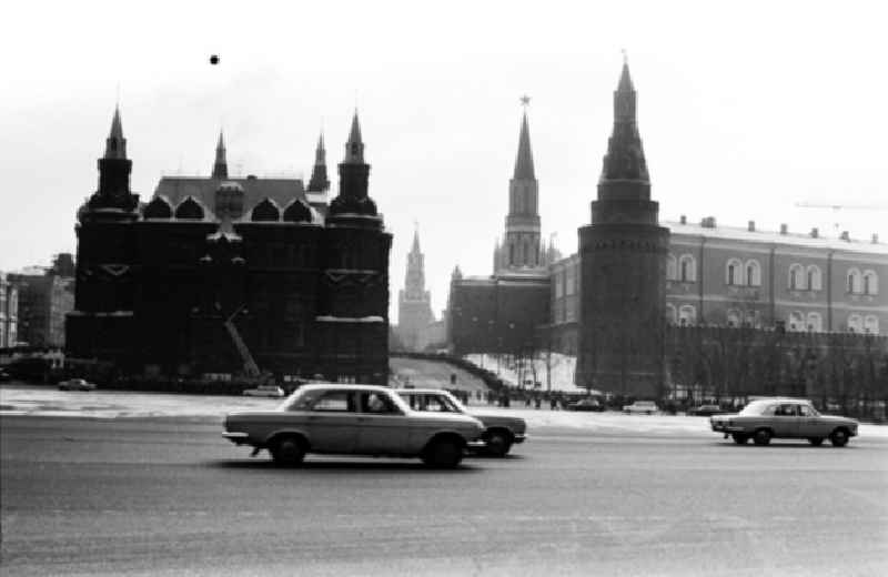Einen Blick auf den Lenin Museum und auf den Kreml. (