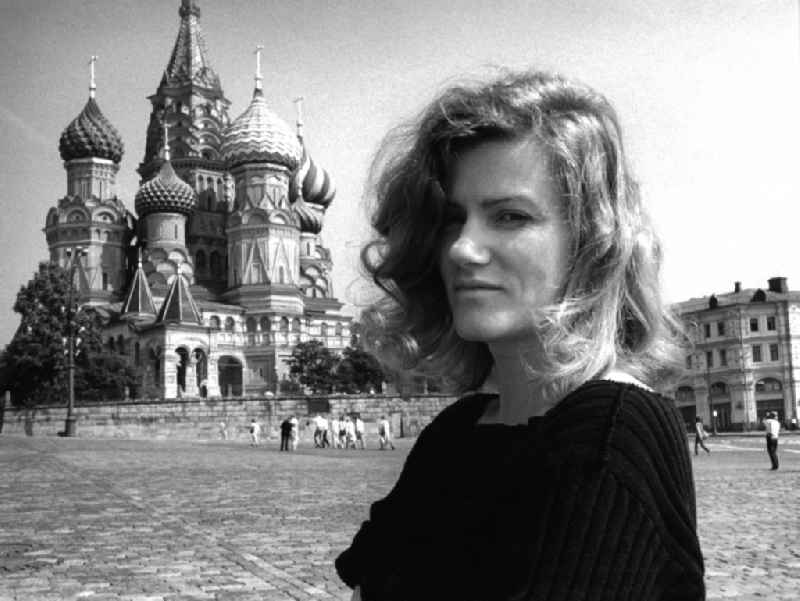 The German actress and singer Barbara Sukowa in Moscow in Russia