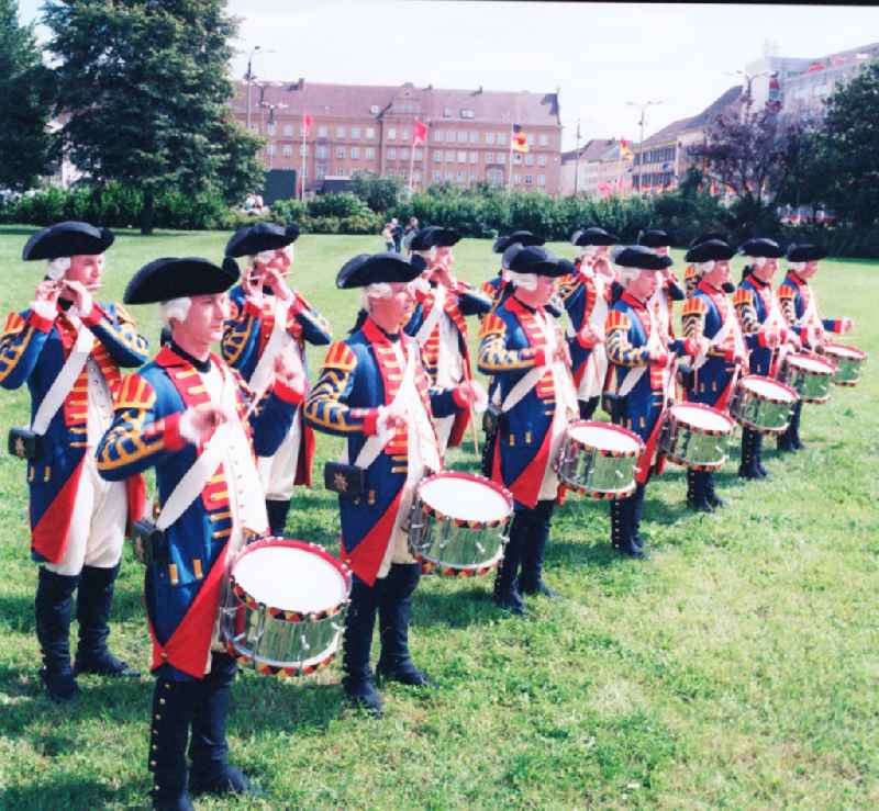 7. Neubrandenburger military music days in Neubrandenburg in today's state of Mecklenburg-Vorpommern. Here is a music corps in period uniforms