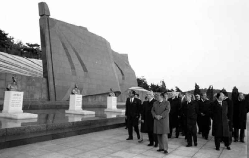 Staatsbesuch von Erich Honecker in Nordkorea.